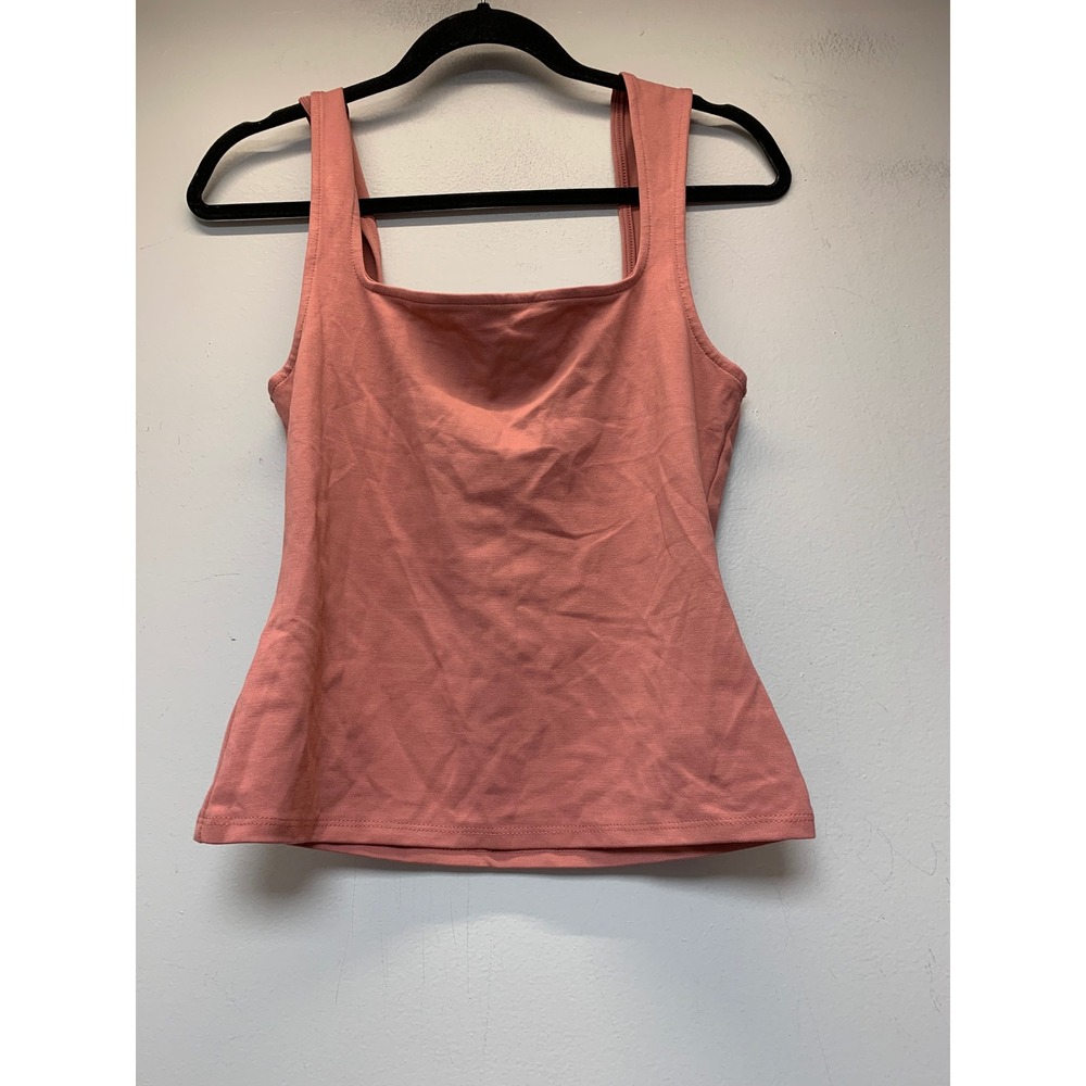 Express Tank Top Women Small Pink New Square Neck Wide Strap Stretch 12120